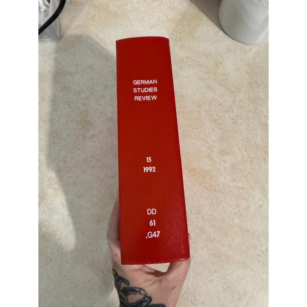 German Studies Review Volume XV 1992 Hardcover Bound Issues 1-3 Special Issue